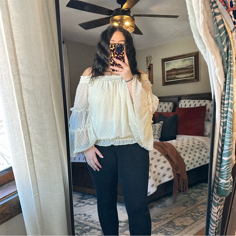 Yellow Off the Shoulder Top